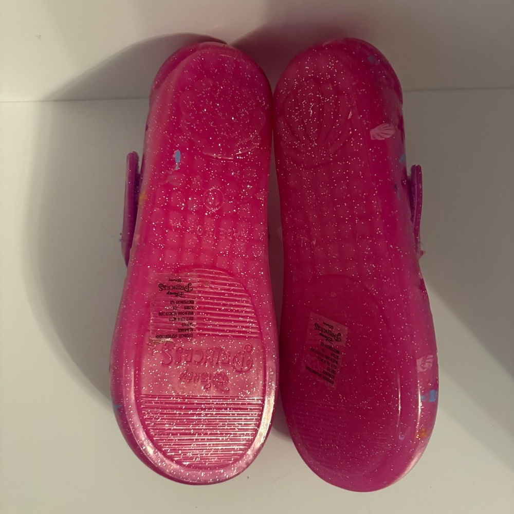 Disney Princess The Little Mermaid Ariel Sandals Pink Sparkle Girls Sz 12 - Picture 7 of 7